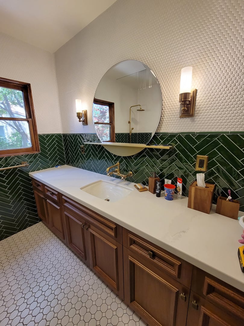 Bathroom renovation project by Mayco Construction